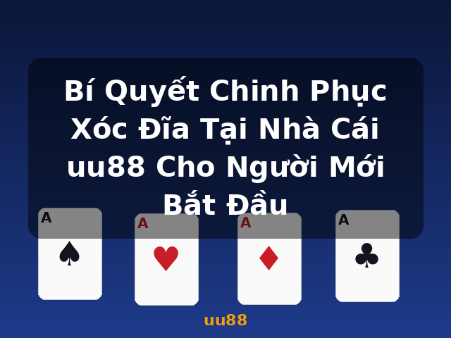 Bí Quyết Chinh Phục Xóc Đĩa Tại Nhà Cái uu88 Cho Người Mới Bắt Đầu - uu88