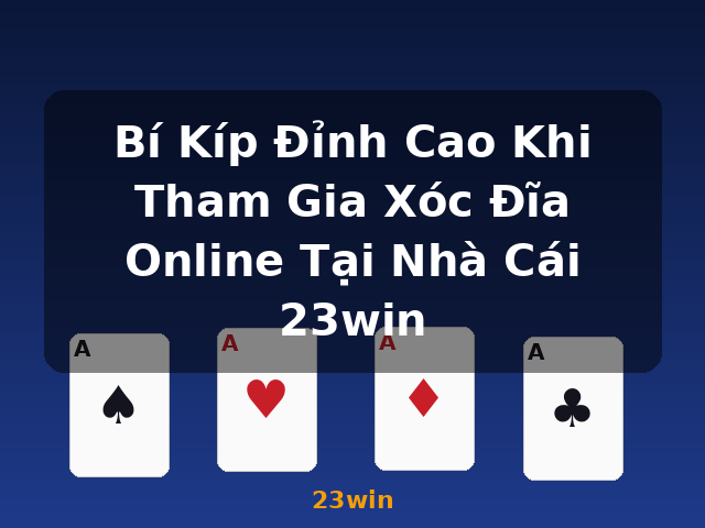Bí Kíp Đỉnh Cao Khi Tham Gia Xóc Đĩa Online Tại Nhà Cái 23win - 23win