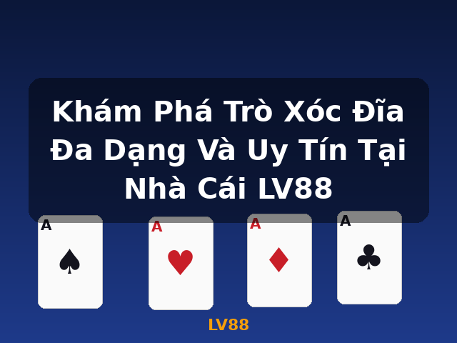 Khám Phá Trò Xóc Đĩa Đa Dạng Và Uy Tín Tại Nhà Cái LV88 - LV88