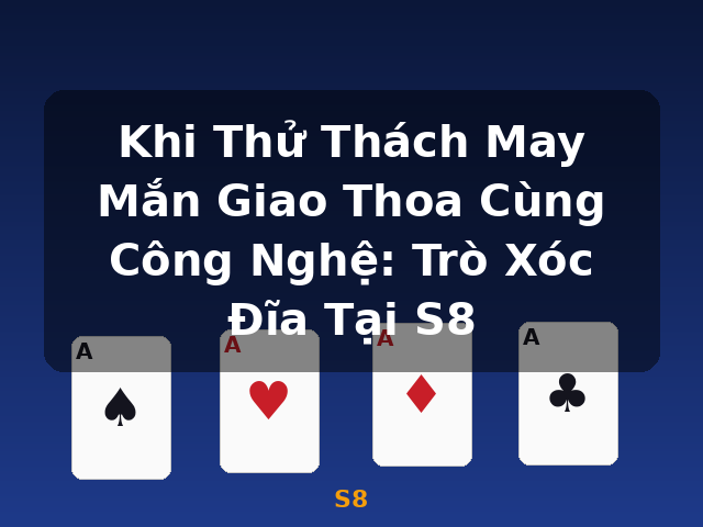 Khi Thử Thách May Mắn Giao Thoa Cùng Công Nghệ: Trò Xóc Đĩa Tại S8 - S8