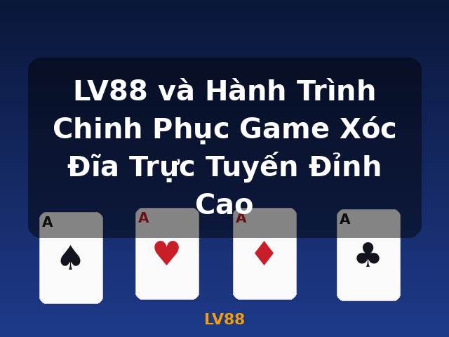 LV88 và Hành Trình Chinh Phục Game Xóc Đĩa Trực Tuyến Đỉnh Cao - LV88