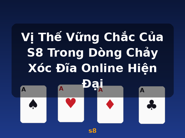 Vị Thế Vững Chắc Của S8 Trong Dòng Chảy Xóc Đĩa Online Hiện Đại - s8