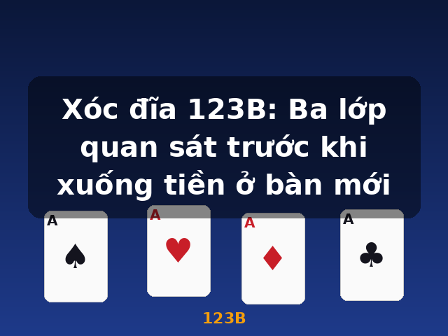 Xóc đĩa 123B: Ba lớp quan sát trước khi xuống tiền ở bàn mới - 123B