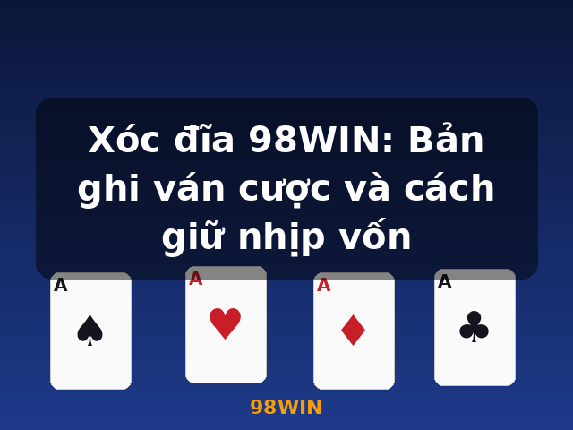 Xóc đĩa 98WIN: Bản ghi ván cược và cách giữ nhịp vốn - 98WIN