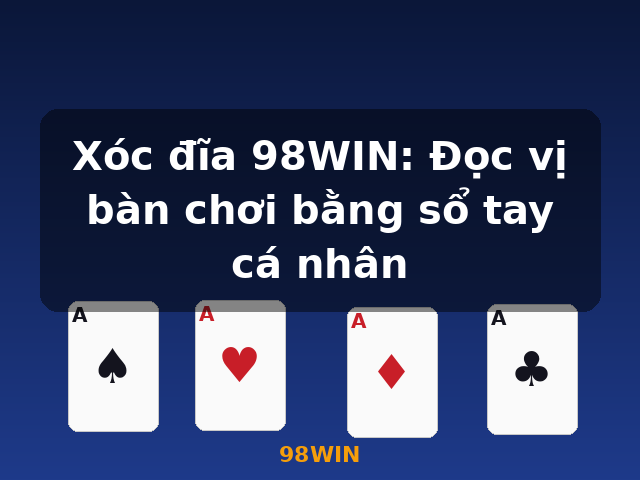 Xóc đĩa 98WIN: Đọc vị bàn chơi bằng sổ tay cá nhân - 98WIN
