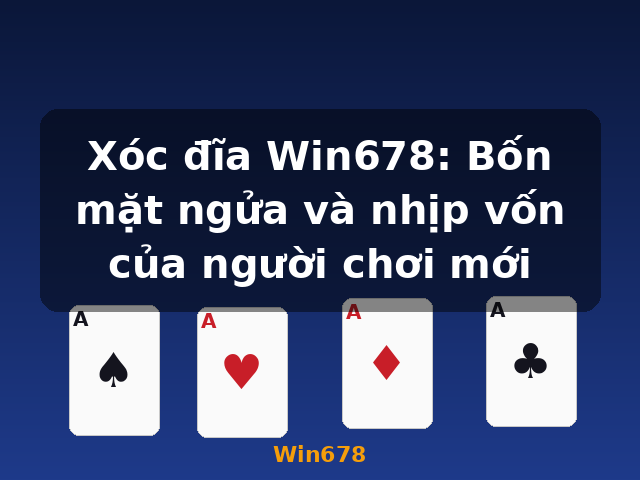Xóc đĩa Win678: Bốn mặt ngửa và nhịp vốn của người chơi mới - Win678