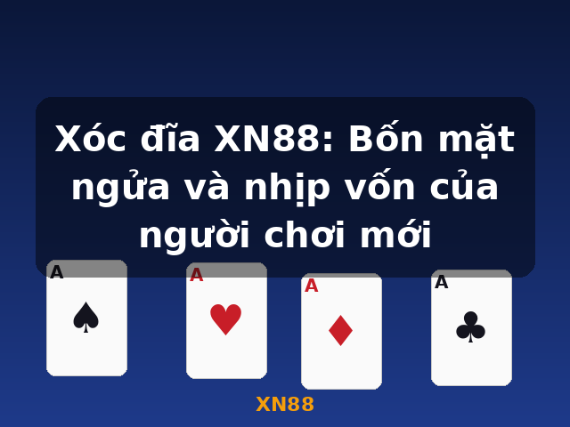 Xóc đĩa XN88: Bốn mặt ngửa và nhịp vốn của người chơi mới - XN88